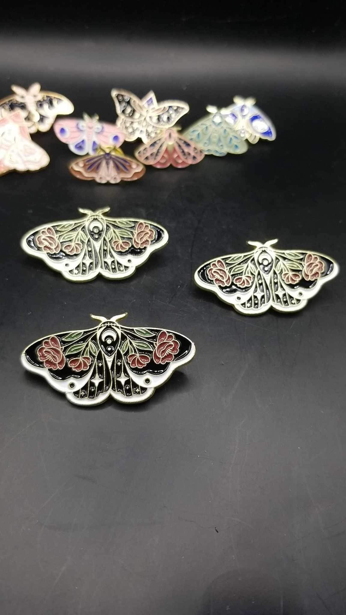 Moth Enamel Pins