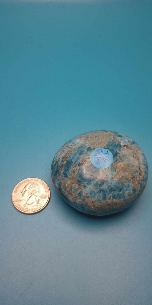 Blue Apatite Palmstone