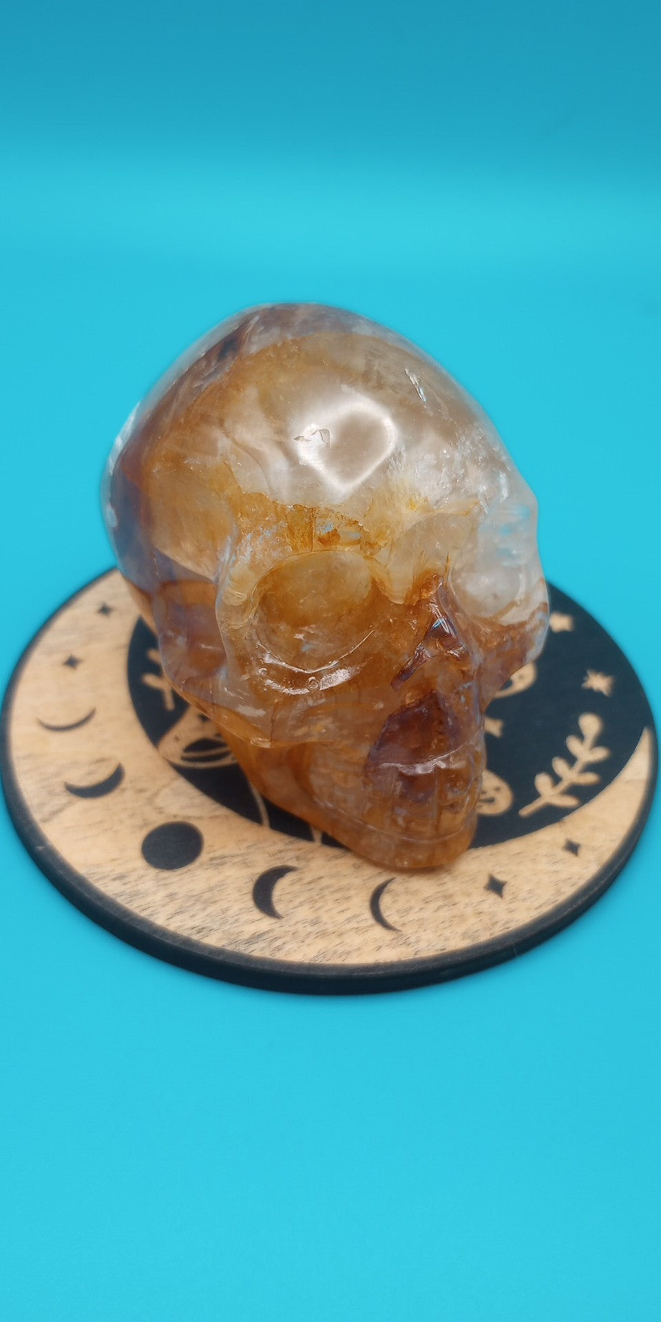 Golden Healer Skull Carving