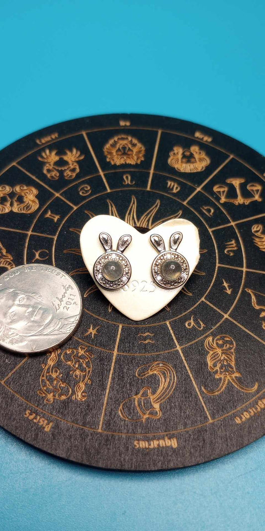 Labradorite Bunny earrings