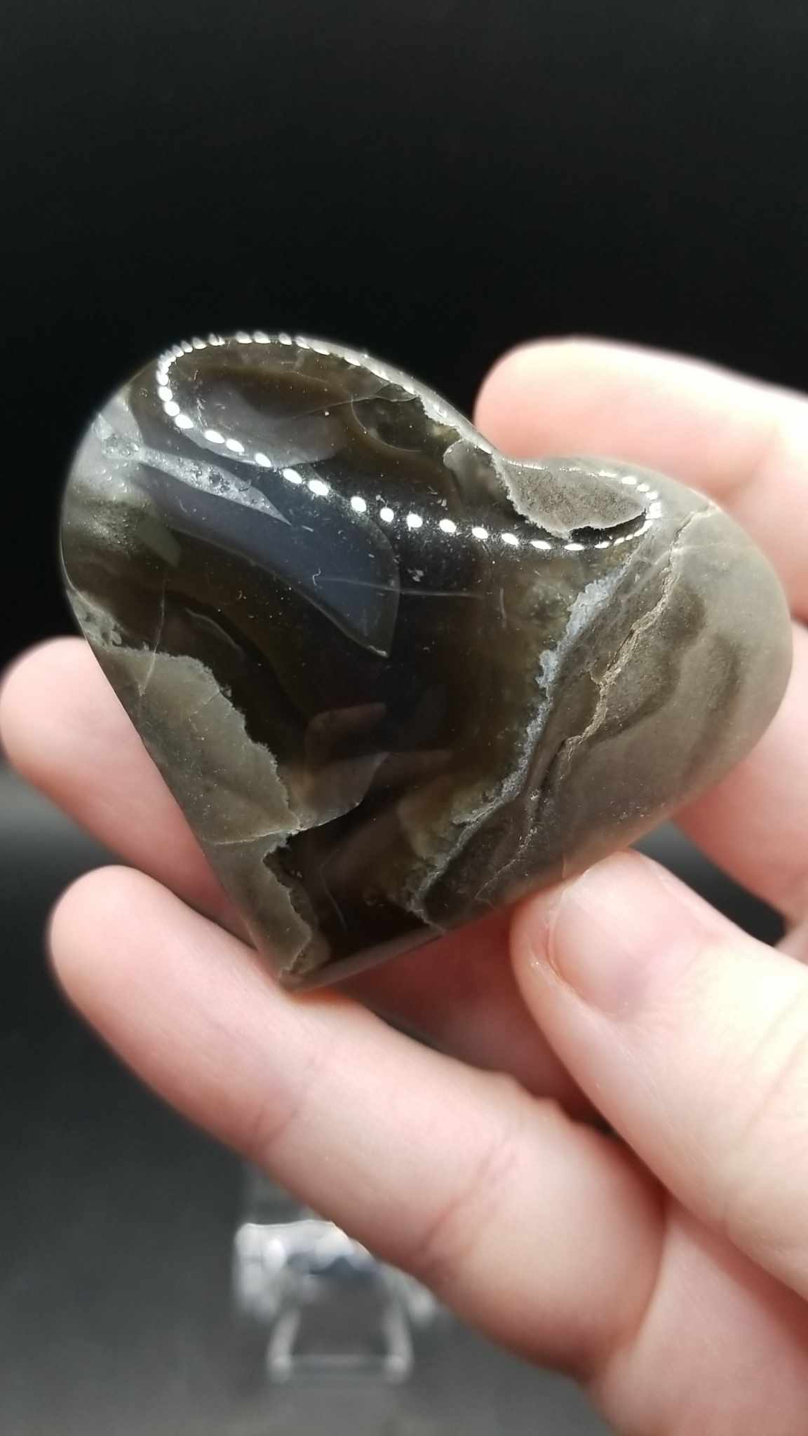 Volcano Agate Heart