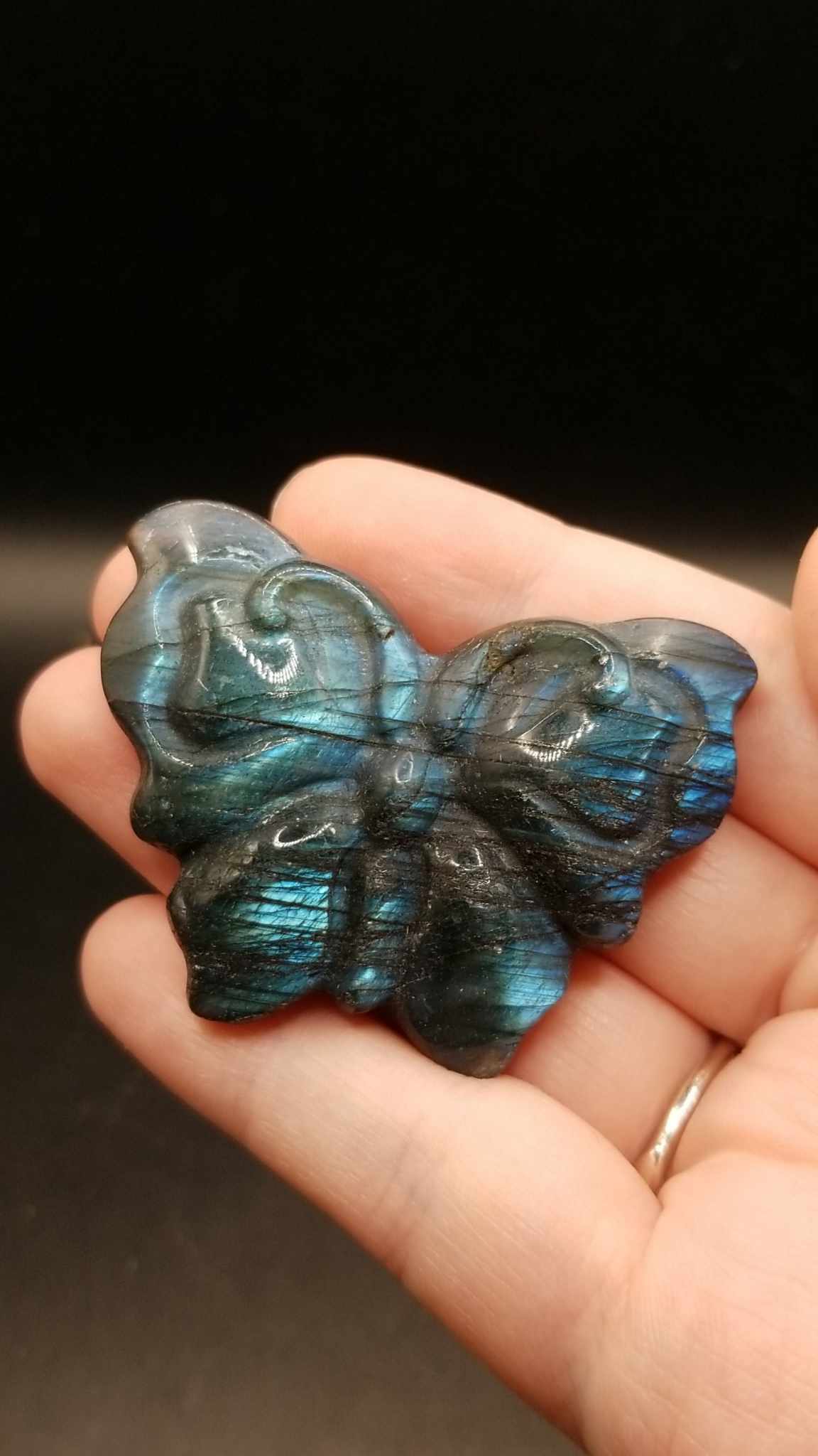 Labradorite Butterfly Carvings